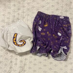 LSU Purple and White Kids Bloomers - Sports Pattern